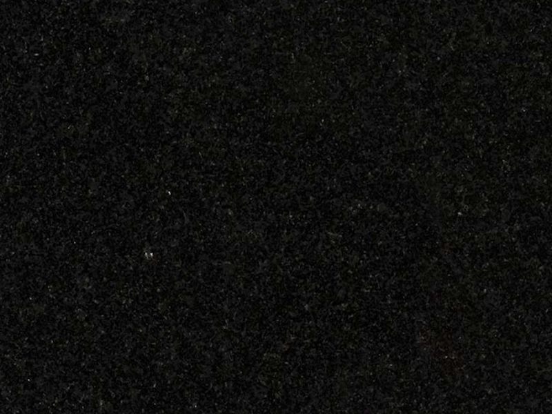 Polished Absolute Black Granite surface with fine natural mineral speckling in the supplied material reference