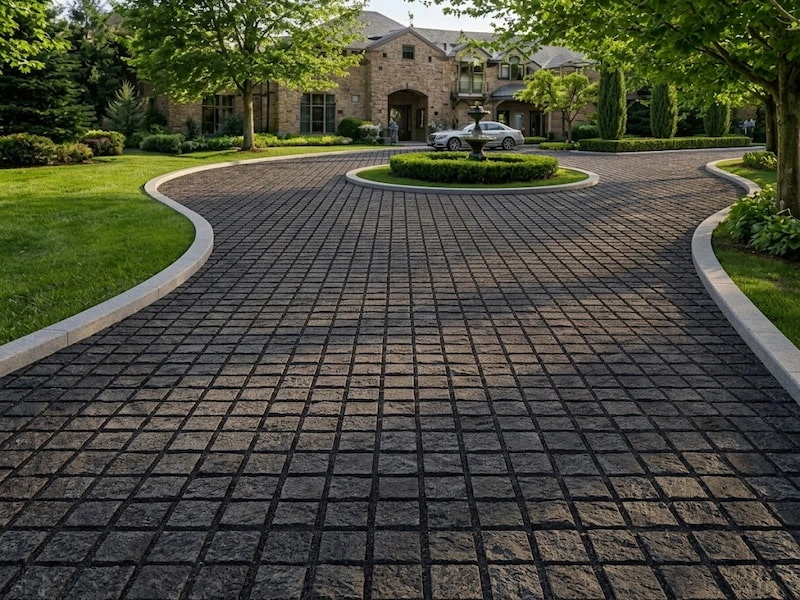 Angola Black Granite black granite cube stone outdoor paving application reference