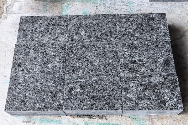 Angola Black Granite granite cube stone slab with surface finish checked in factory production