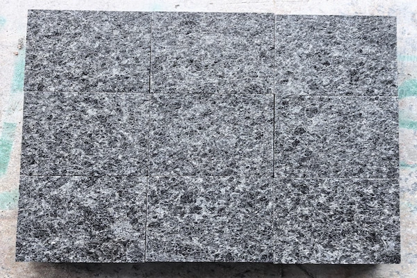 Angola Black Granite granite cube stone slab prepared for dry lay and export quality control