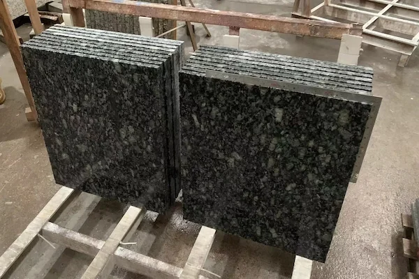 Butterfly Green Granite honed tiles shown in a supplied flooring production reference