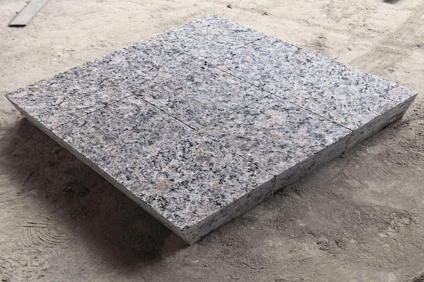 Caledonia Brown Granite granite cube stone slab with surface finish checked in factory production