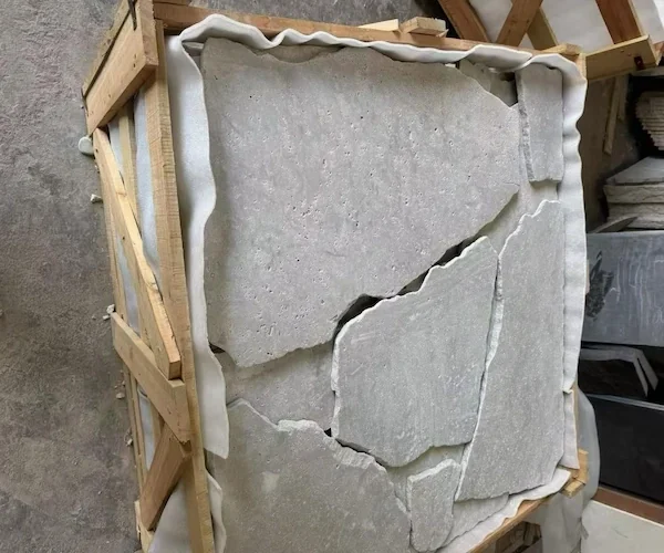 Crazy Paving Travertine Floor Tile irregular travertine pieces packed in a supplied crate reference