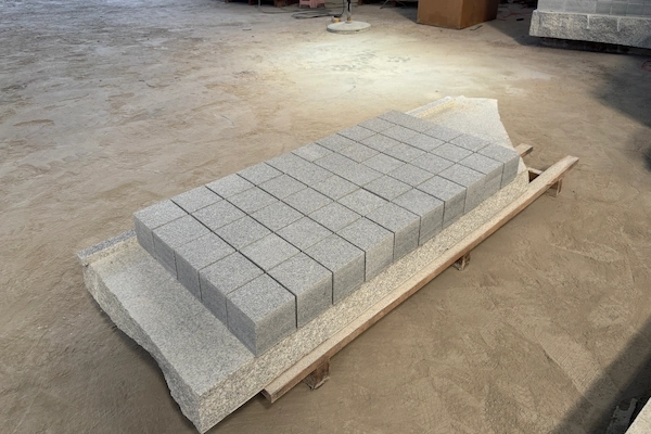 G633 Granite granite cube stone slab with surface finish checked in factory production