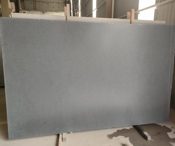 G654 Dark Grey Granite honed slab shown in a supplied factory material reference