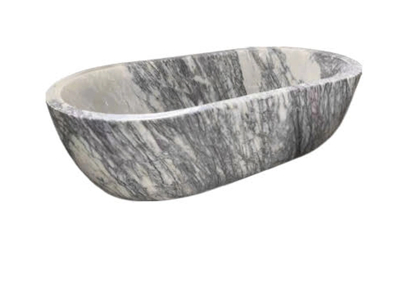 Milas Lilac Marble Bathtub, shown as a white-background catalogue product image