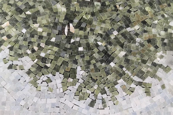 Multicolor Landscape Marble Mosaic close-up shown in a supplied colour grouping reference image