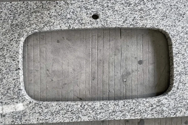 Tiger Skin Granite Kitchen Top cut-to-size countertop panel with a sink cut-out in a supplied factory fabrication image